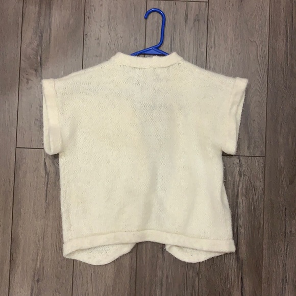 Vintage white knit button up cardigan - Picture 2 of 2